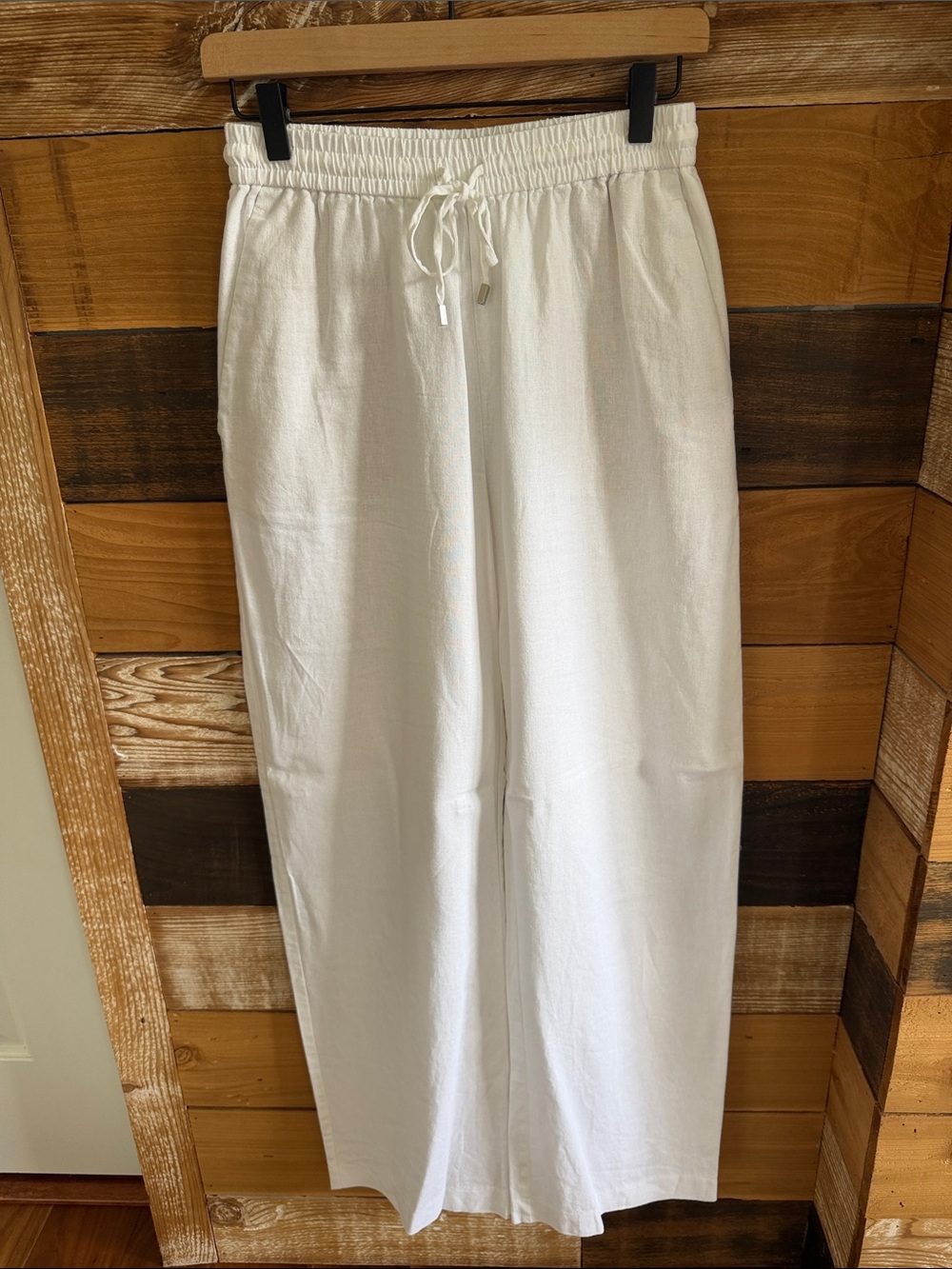 Zara white linen pants